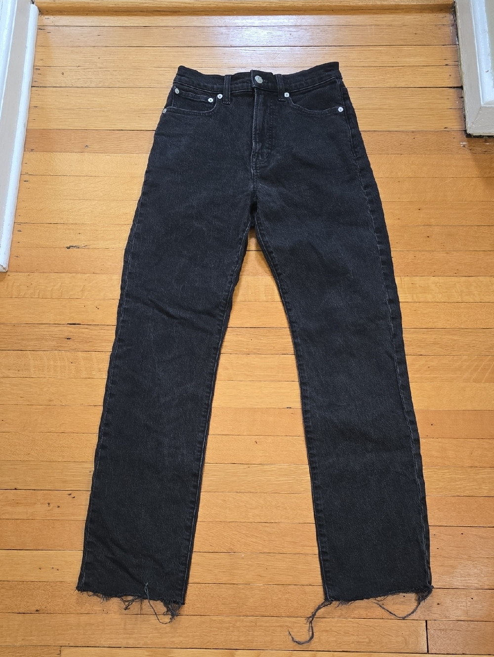 Madewell, '90s Straight Leg Jeans, Faded Black, EUC, Women's 25